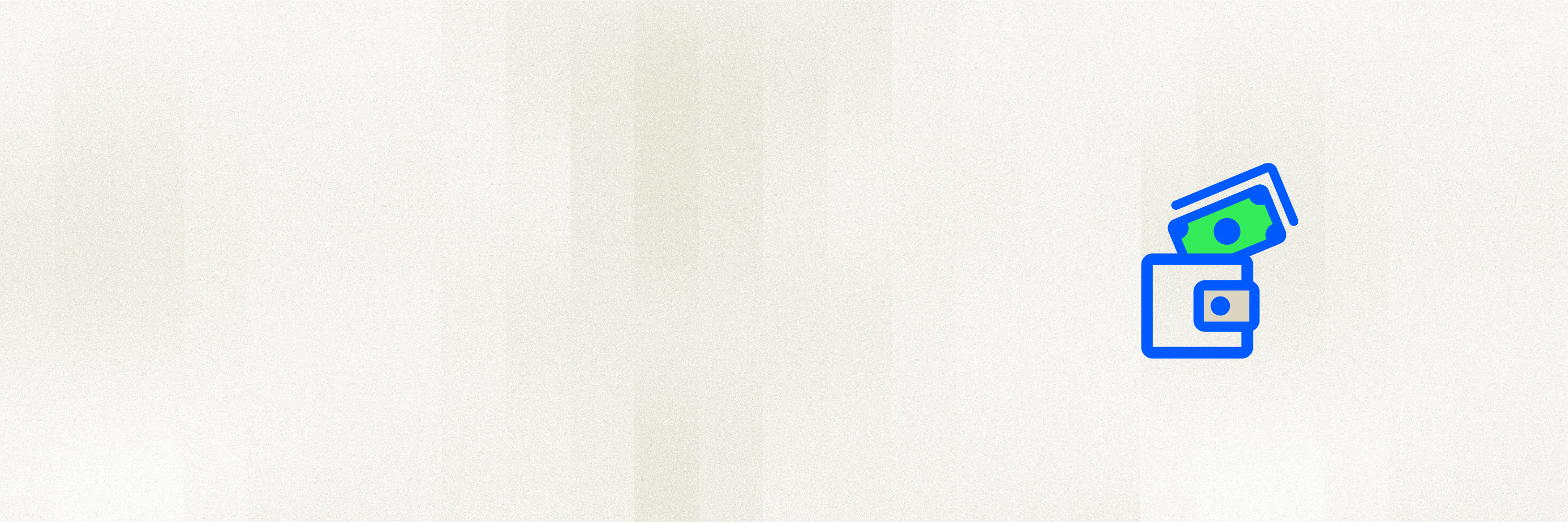 Illustration of a wallet and cash