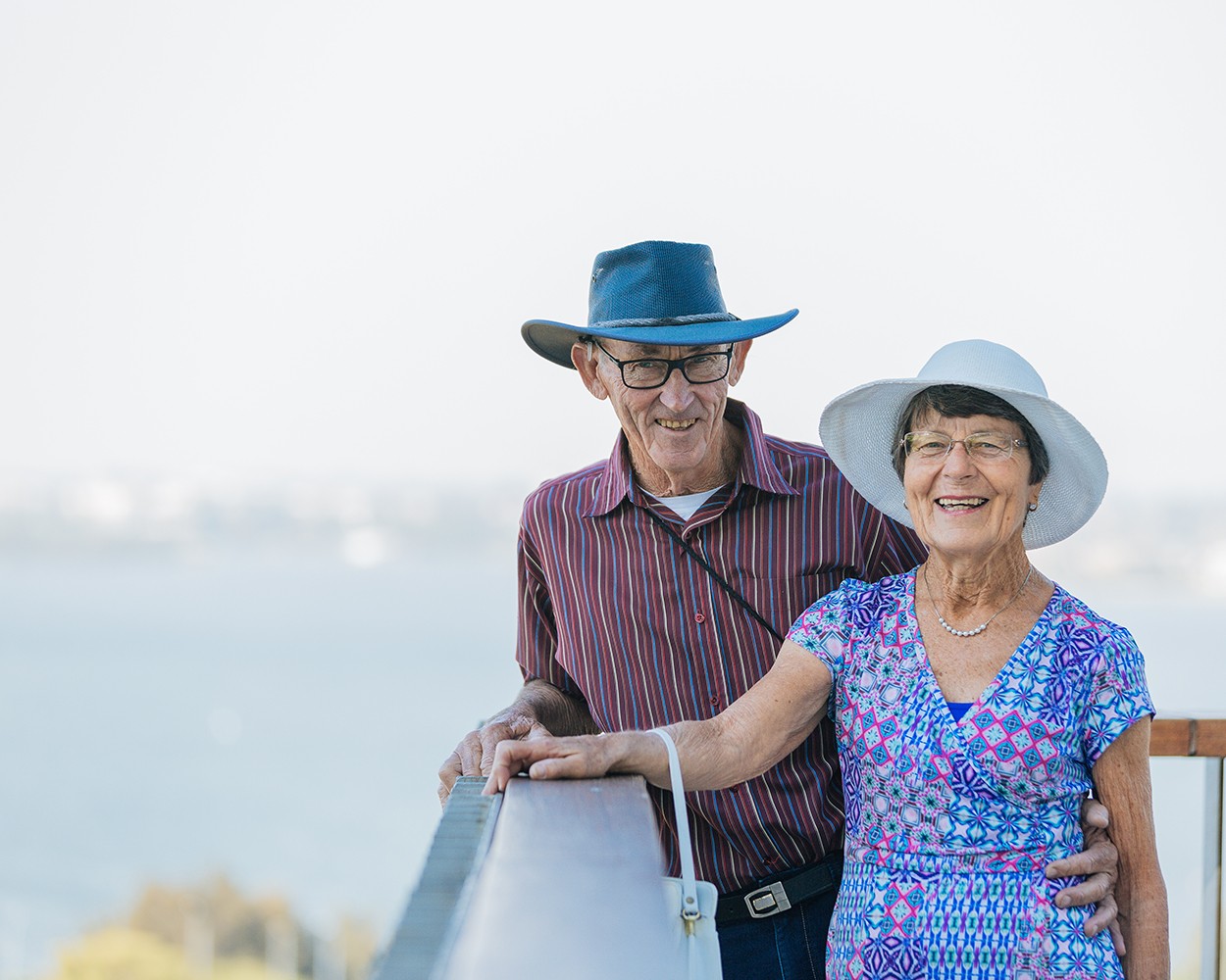 An older couple overlooking Perth