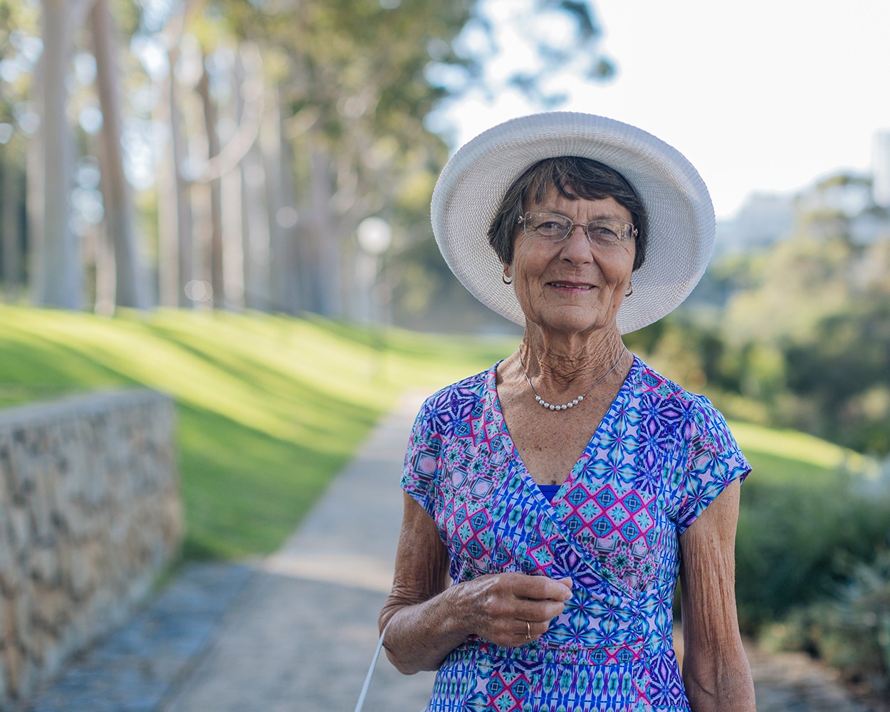 Older lady in a park