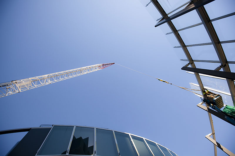 high rise building with blue sky