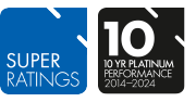 SuperRatings 10 Year Platinum Performance 2023